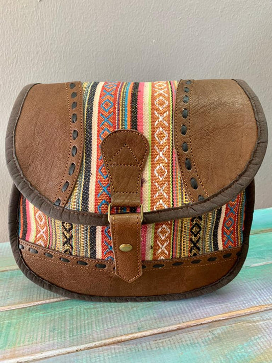 Leather Gheri large bag