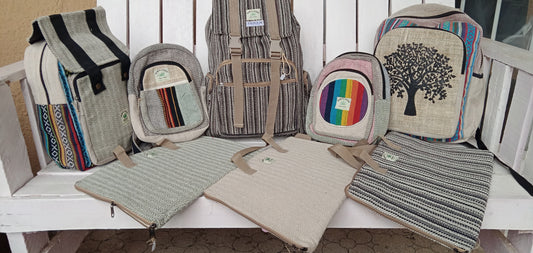 Large hemp backpack