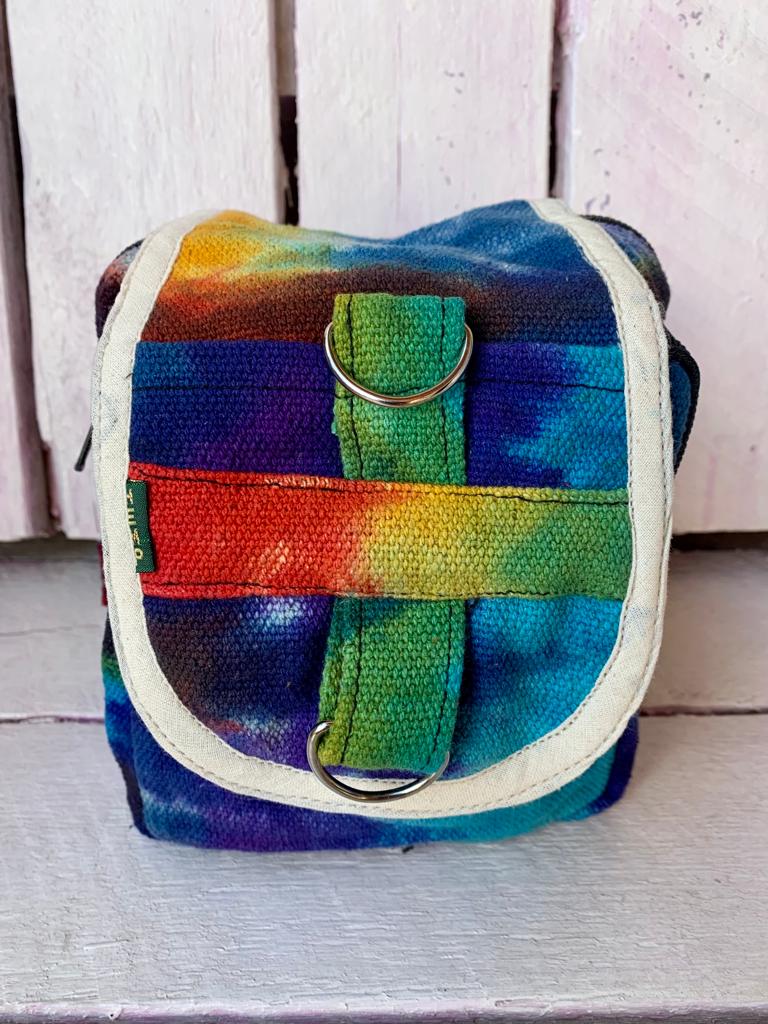 Tie die cross shoulder bag