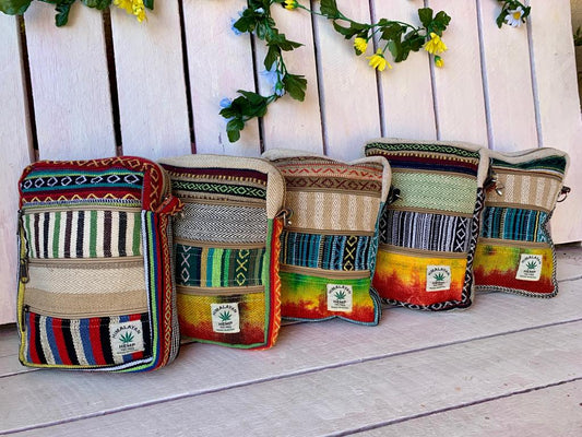 5 pocket hemp side bag