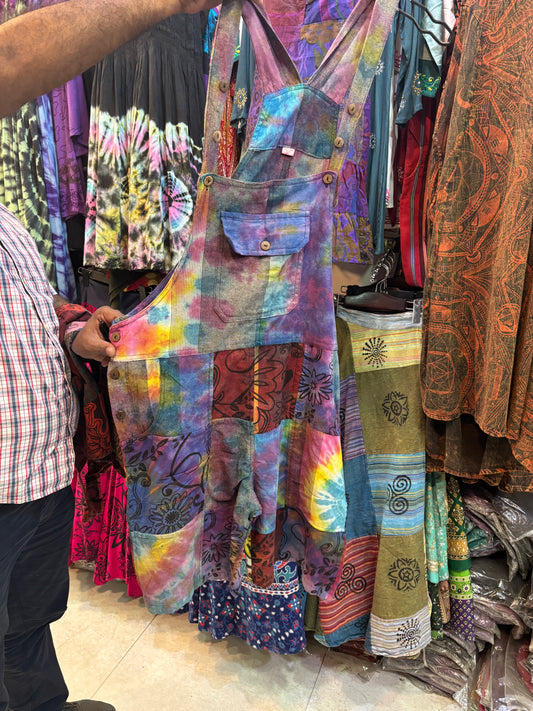 Tie dye dungaree